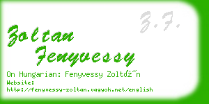 zoltan fenyvessy business card